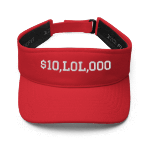 $10,LOL,000 Belichoke Visor – Red & White
