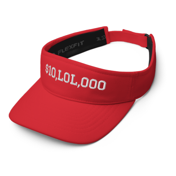 $10,LOL,000 Belichoke Visor – Red & White - Image 2